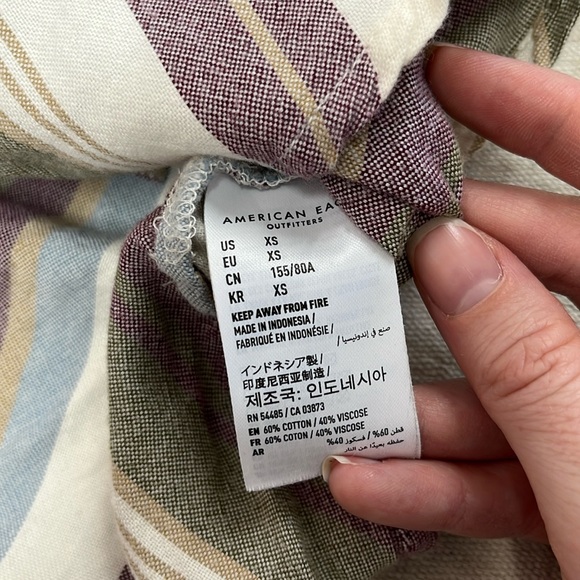 AE XS Oversized Fit Button Down Shirt - Picture 6 of 6